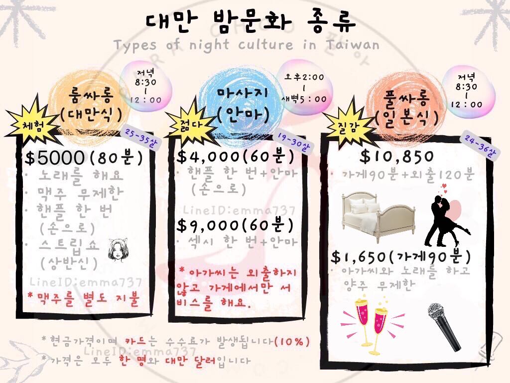 Read more about the article 2025년 새로운 가격퓨(대만 밤문화/타이베이 KTV/대만 안마/대만 마사지/대만 풀싸롱/대만 룸싸롱